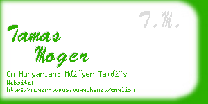 tamas moger business card